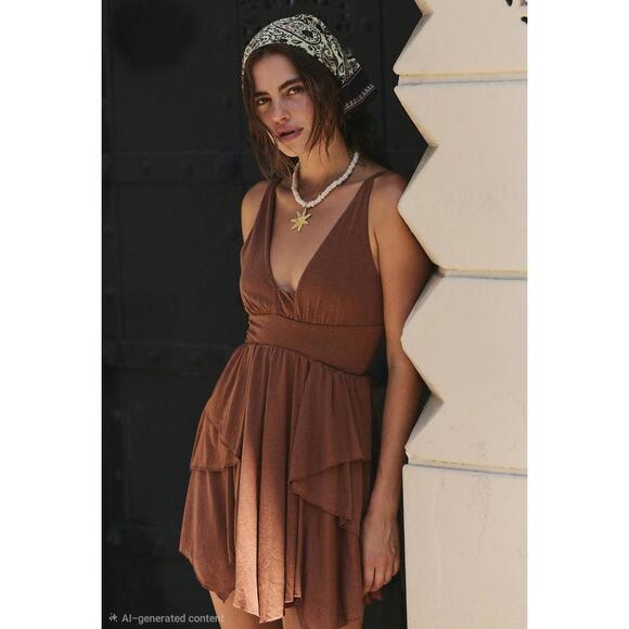 #473 - Free People Star Gaze Mini Dress - Picture 1 of 4